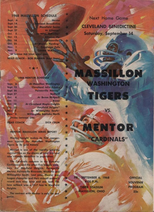 A program from the game that put Mentor Cardinal football on the map