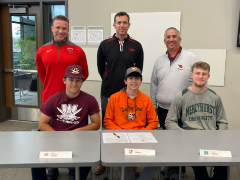 Three Mentor athletes got to publicly commit to the college of their choice
