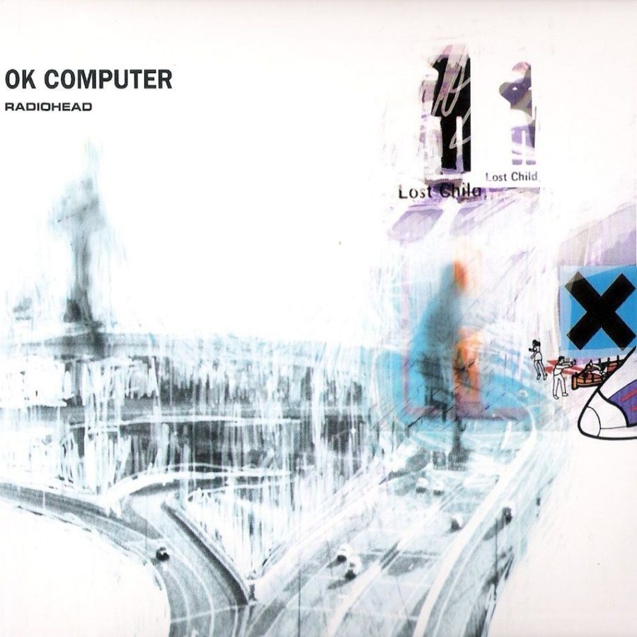 Specific image taken from 25 Years Later: OK Computer by Boise Highlights. Originally designed by visual collaborator Stanley Donwood and Radiohead frontman Thom Yorke.