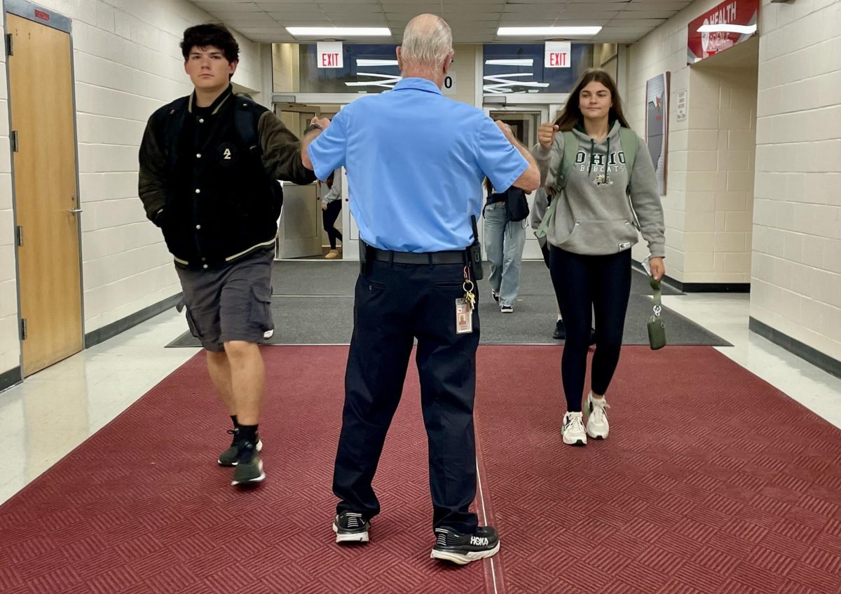 Mr. Don Basco (center) with students in F wing