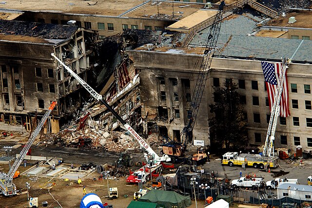 Pentagon after 9/11 attack. Public Domain (Wikimedia Commons)