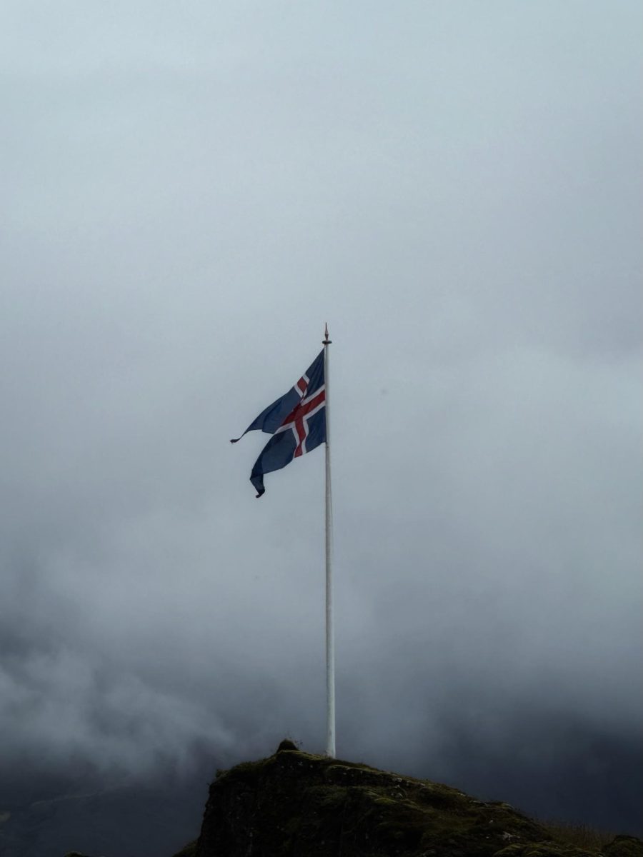 Flag of Iceland at Thingvellier National Park