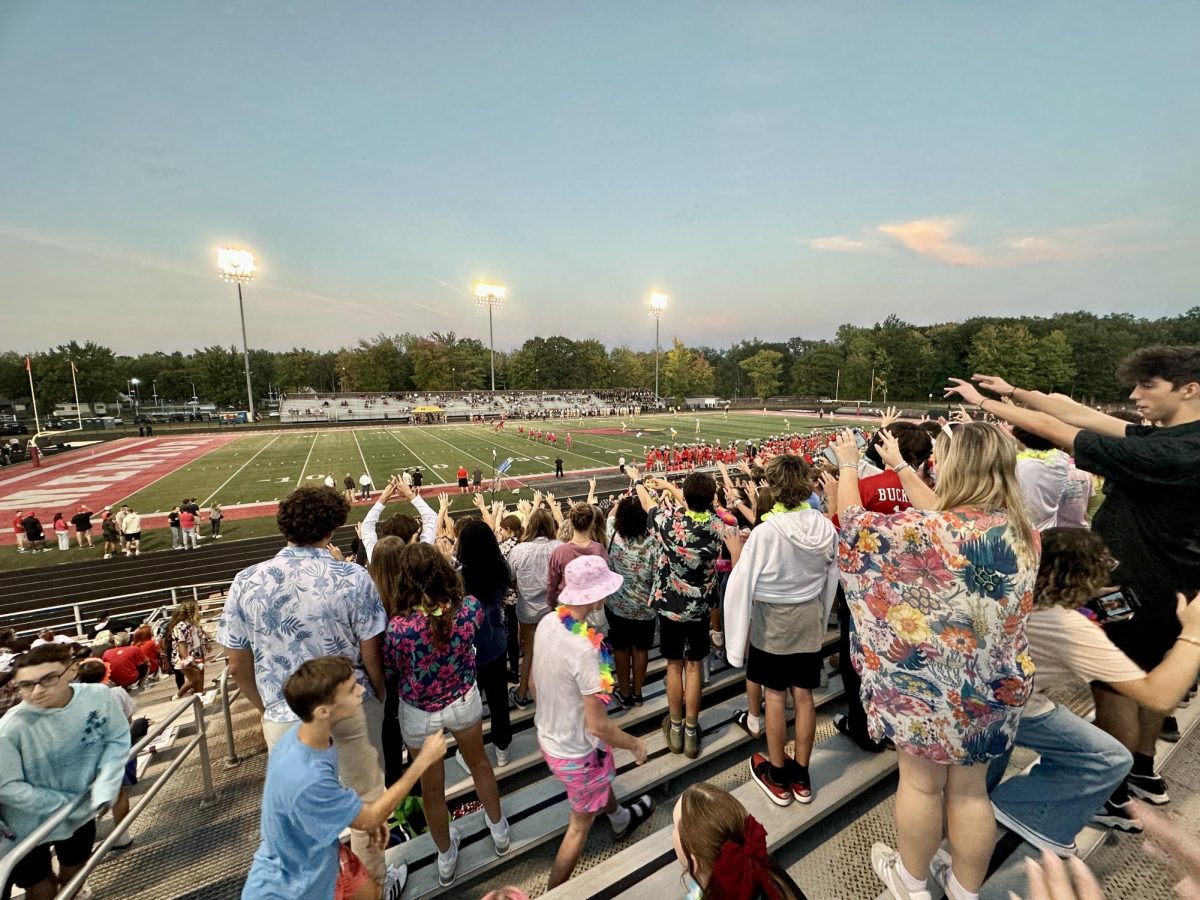 Mentor crowds getting ready for the kickoff.