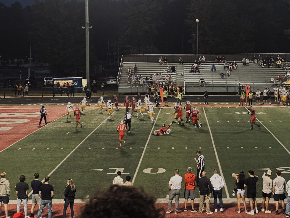 Cardinals on their way to scoring a touchdown.