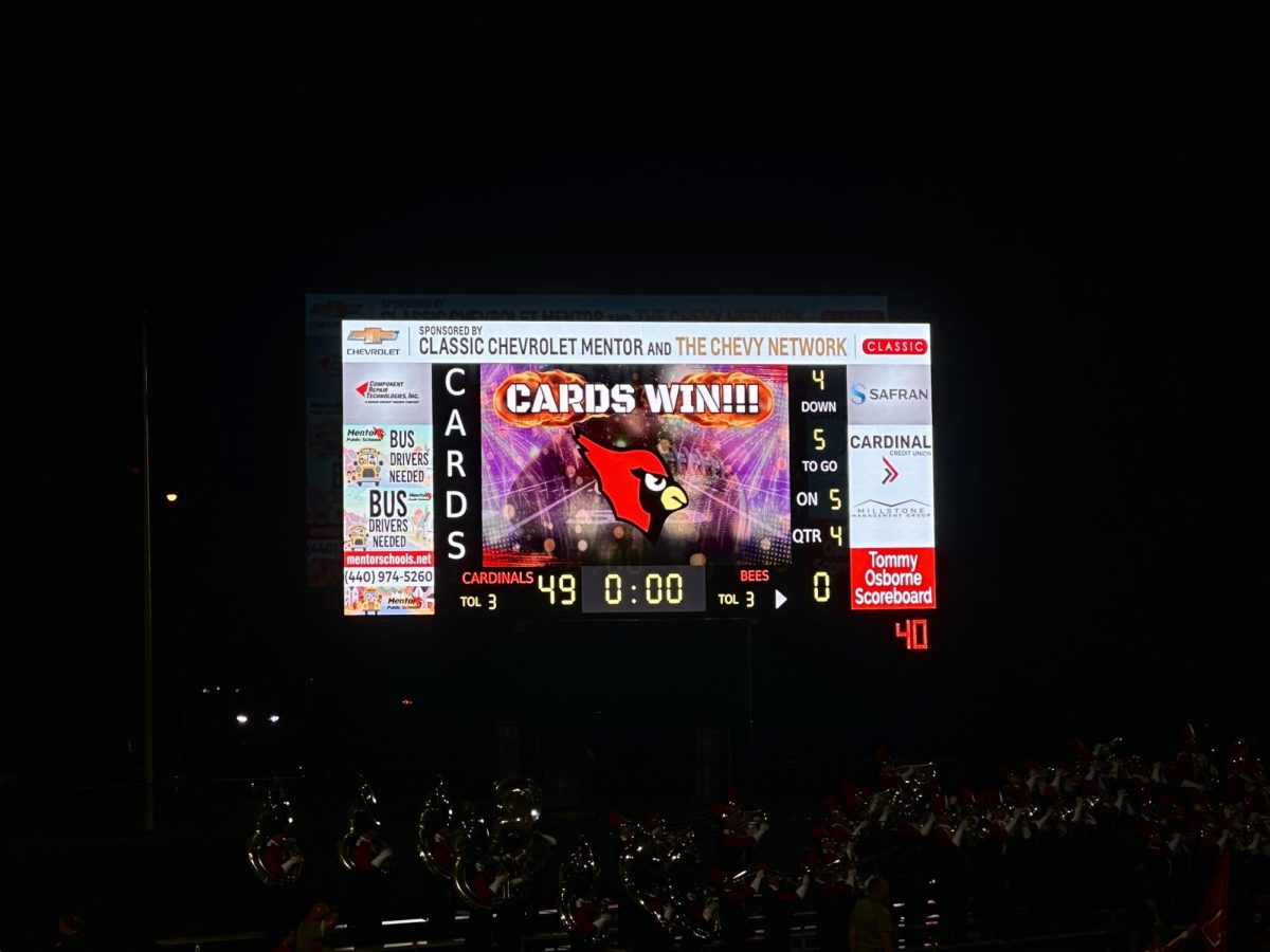 Final score: Mentor 49, Medina 0