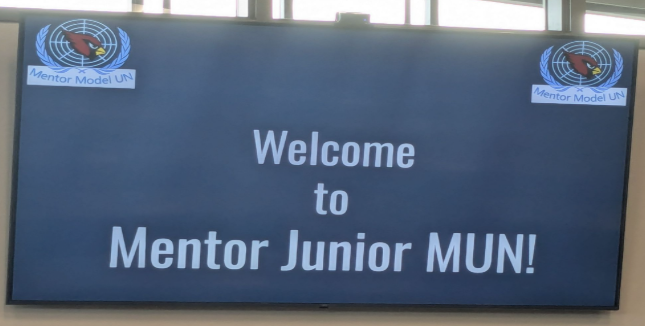 Opening slideshow at Middle School MUN