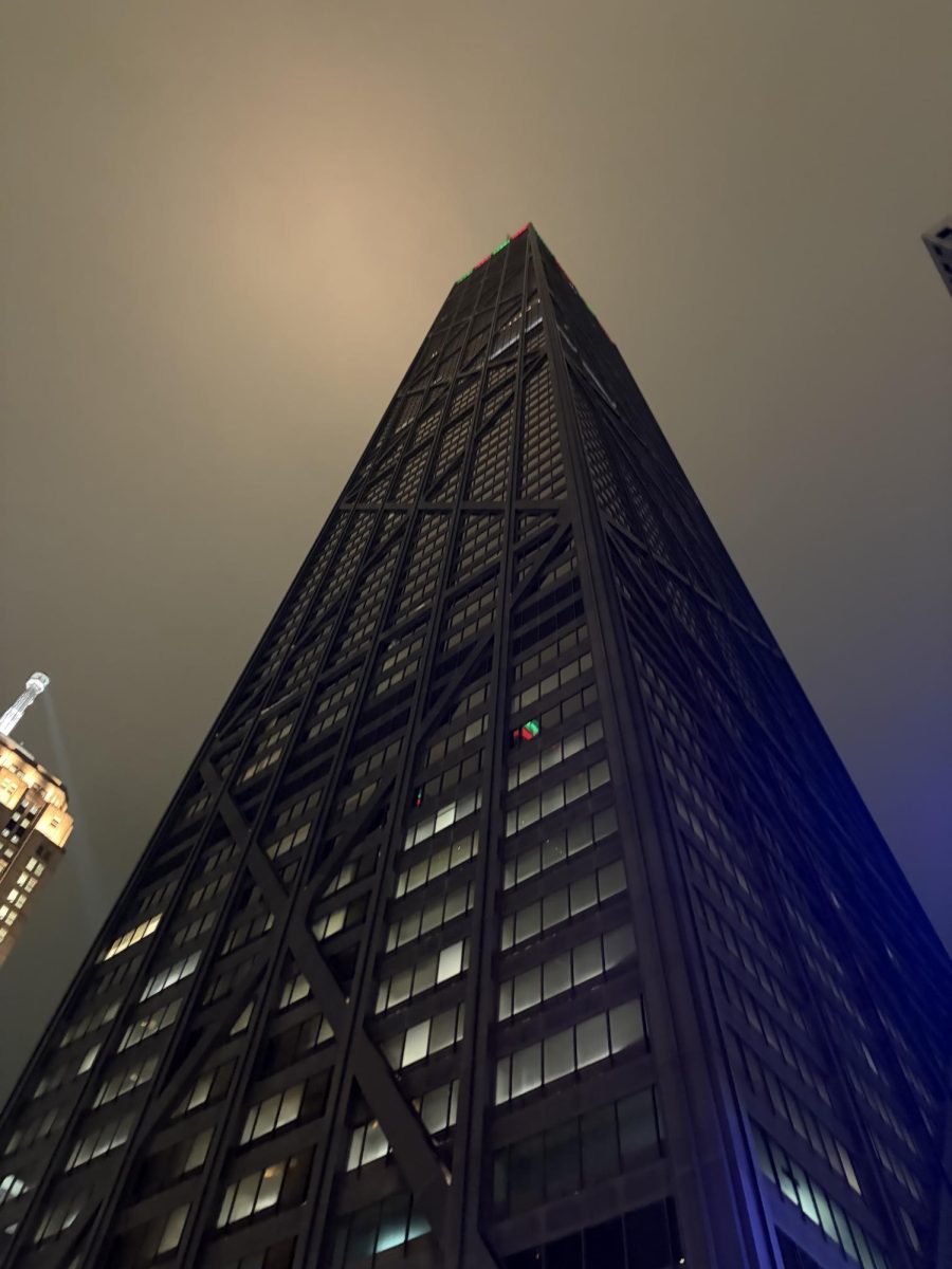 A towering Hancock Building.