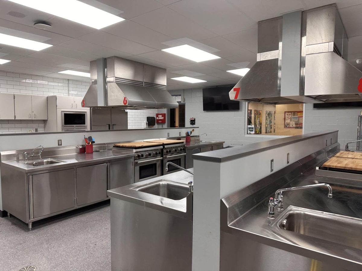 Cookie baking room, also Mentor High School's student kitchen. (Amelia Lee)
