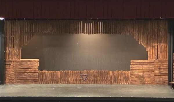 Image of Mentor High School stage set built for the Fiddler on the Roof